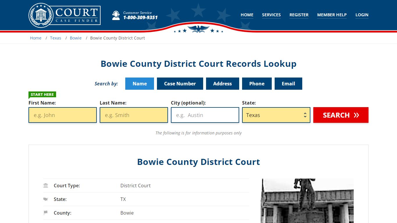 Bowie County District Court Records Lookup - CourtCaseFinder.com